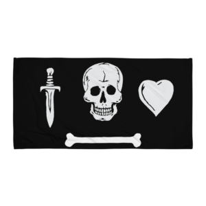The Gentleman Pirate Flag Beach Towel