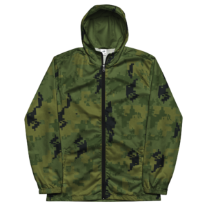 Green Digital Camo Lightweight Windbreaker