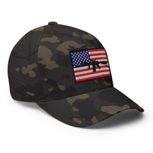 US Flag Rifle Structured Twill Cap - Black Multicam