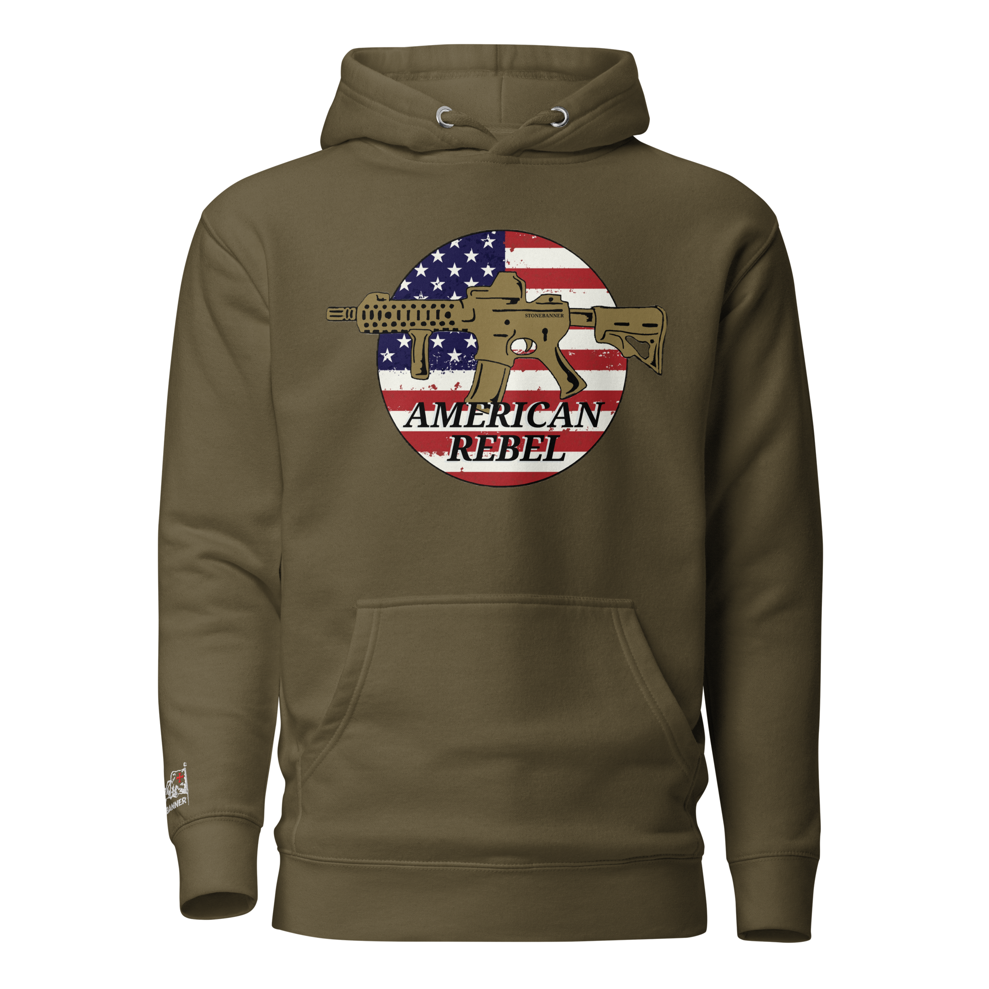 American Rebel Hoodie - Military Green