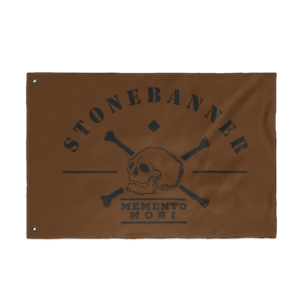 Vintage Memento Mori Double Sided Flag