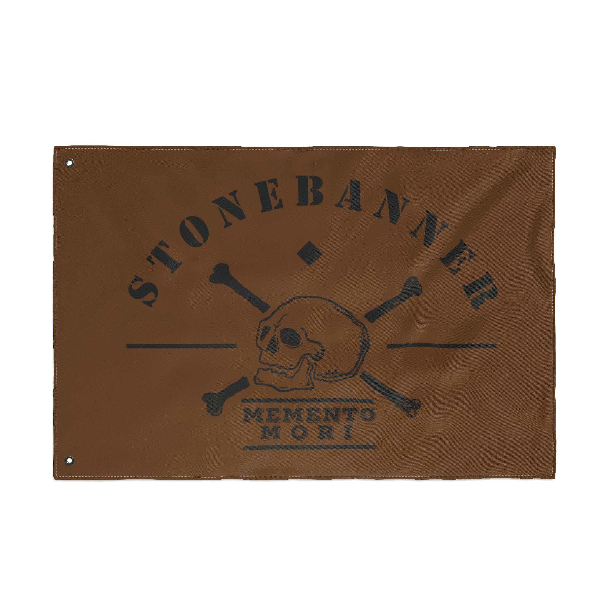 Vintage Memento Mori Double Sided Flag