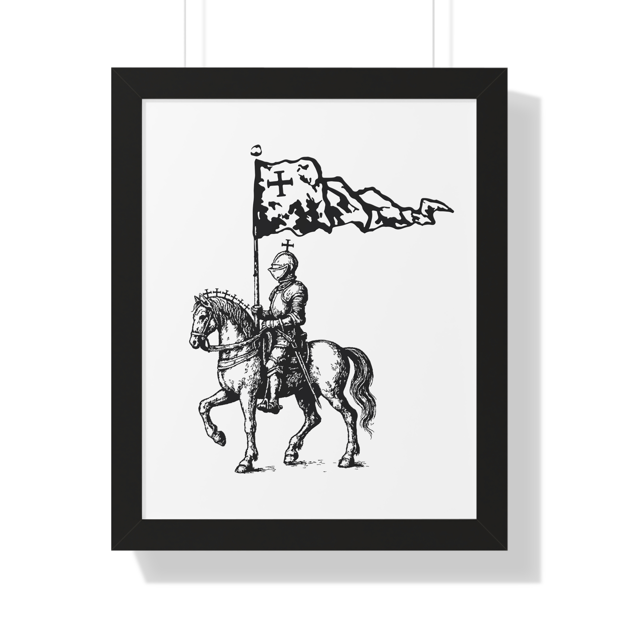 Banner Bearer Vintage Framed Poster